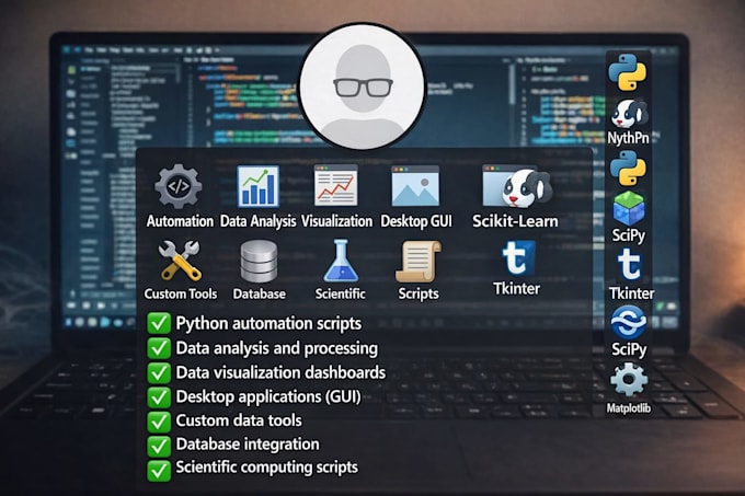 Develop custom python scripts, gui applications, and data solutions by ...