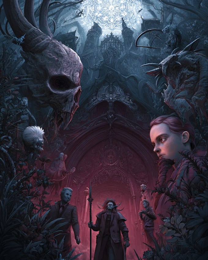 make a dark horror and fantasy horror character