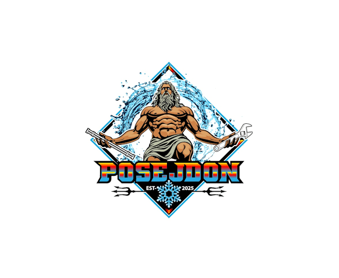 create graceful and fantastic poseidon logo design