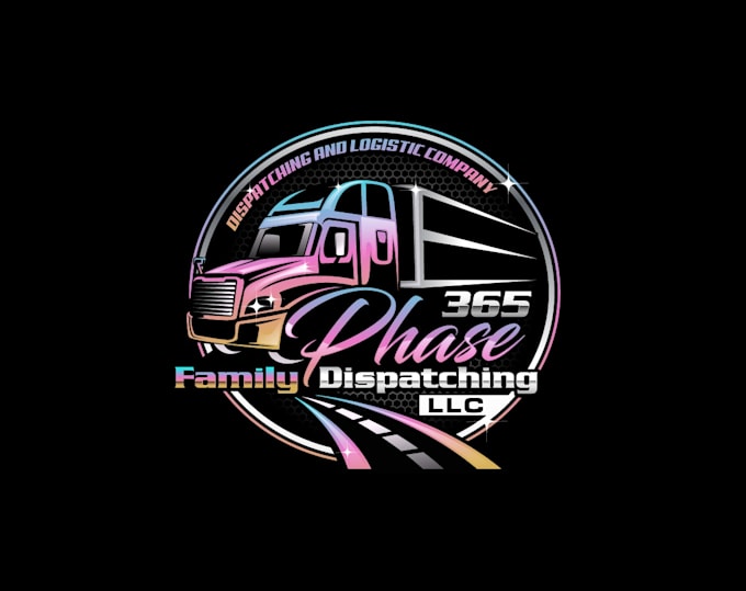 create attractive and imagination trucking dispatching logo design