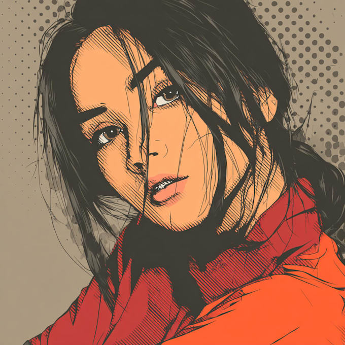 draw vector portrait cartoon portrait