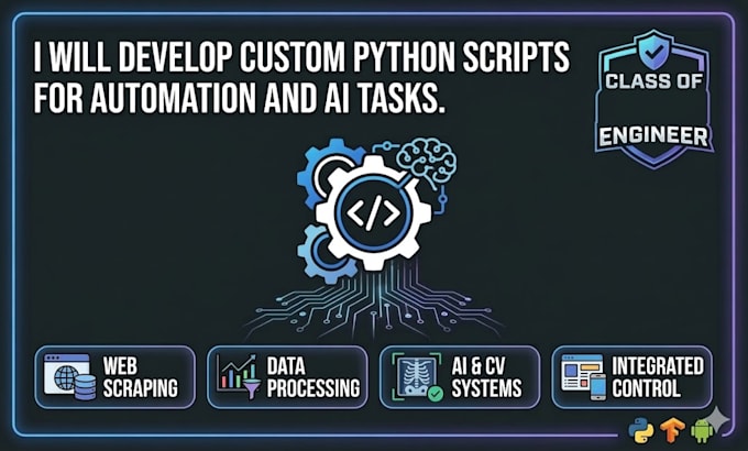 develop custom python scripts for automation and ai tasks