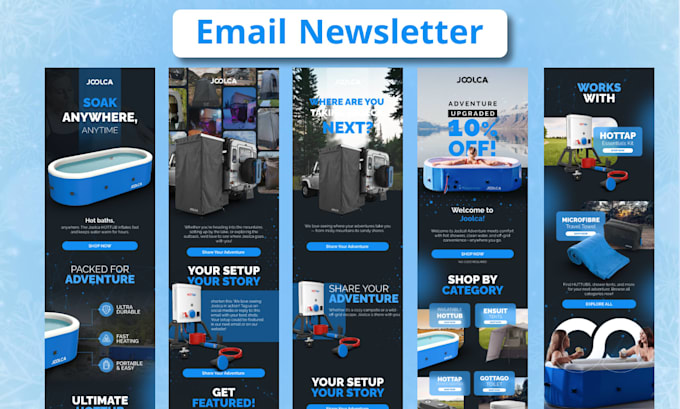 custom klaviyo, mailchimp email newsletter template