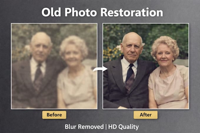 restore old photos and remove blur professionally