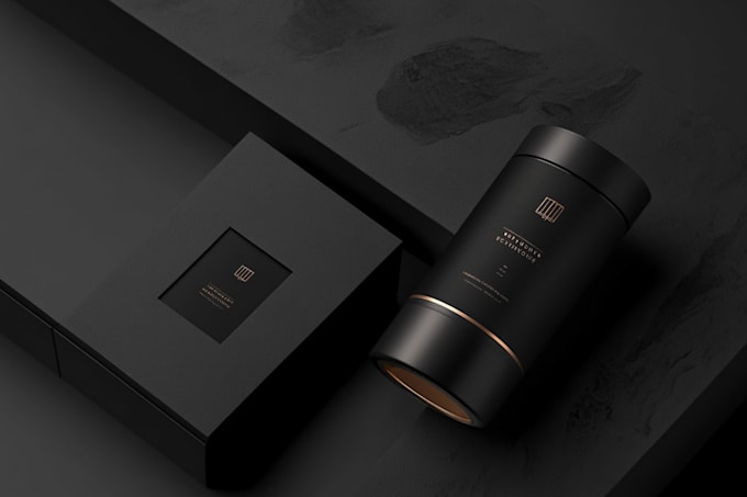 design minimal, modern and luxury packaging or label