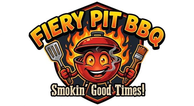 design a delicious BBQ logo for your brand