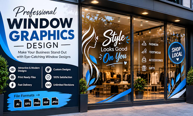 create professional window graphic designs