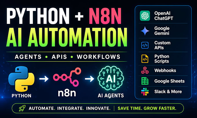 build python automation scripts, bots and ai workflows
