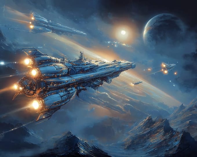 make a sci fi and spaceship design
