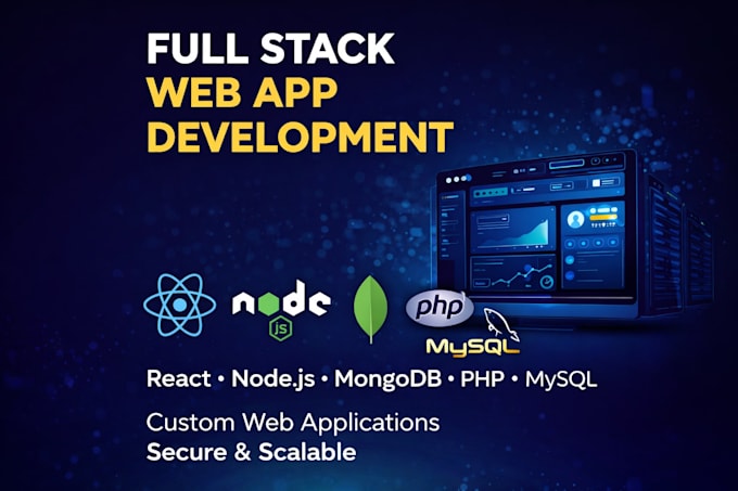 build full stack web application using react node js PHP jquery