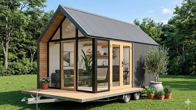 create photorealistic 3d rendering for your tiny house or adu