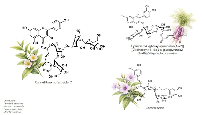 draw organic and natural compound structures for research in chemdraw