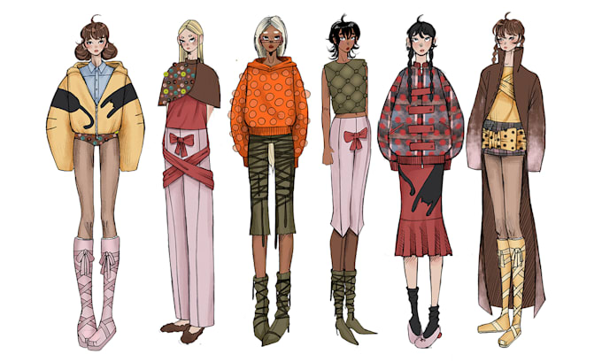 Draw fashion illustration for your collection by Alina_sargsyan | Fiverr