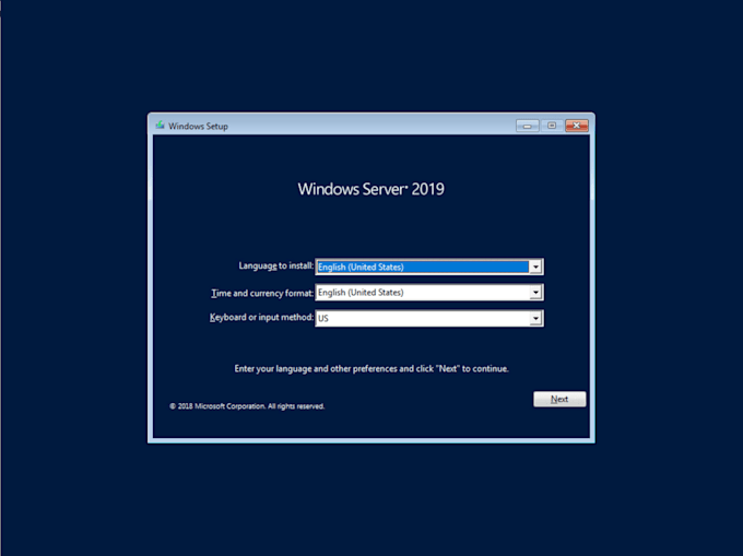 install and configure windows server