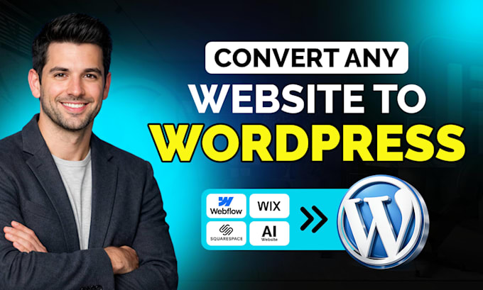 clone or migrate ai website, wix, webflow, framer website to wordpress website
