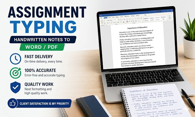 type handwritten notes into word or PDF