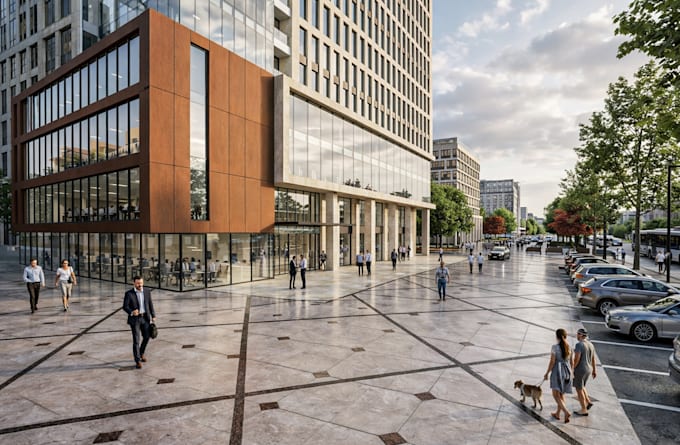 Do realistic 3d rendering for commercial architecture exteriors and ...