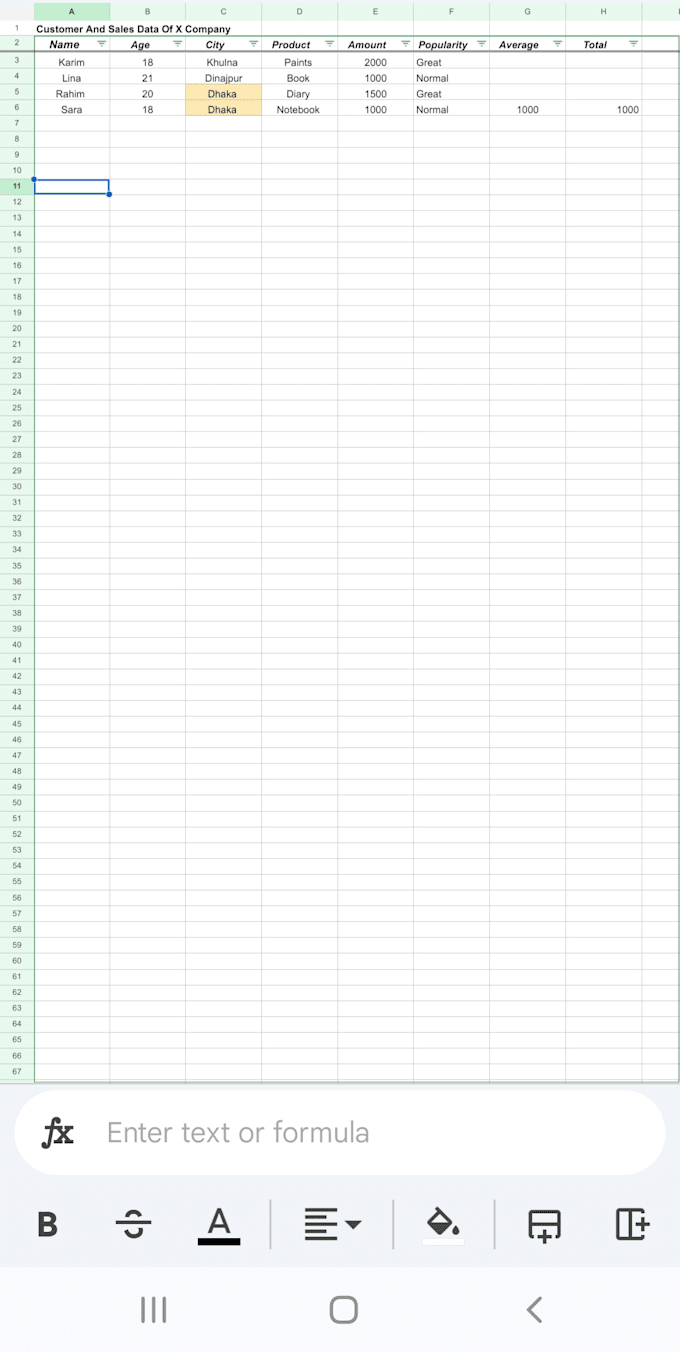 clean, sort and format your spreadsheet data