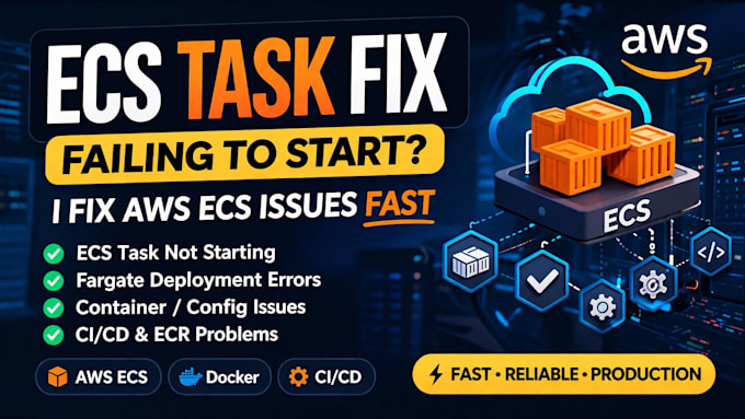 fix AWS ecs task failing to start fast