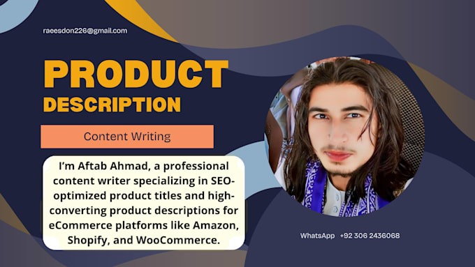 write SEO product listing title and description