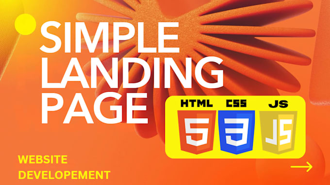 create a clean HTML CSS landing page