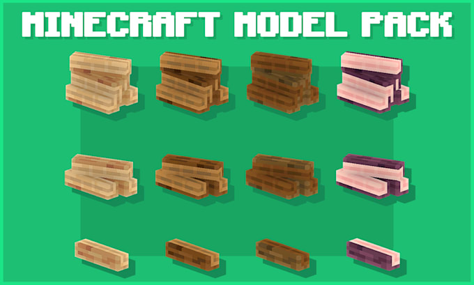 create a unique minecraft 3d model set