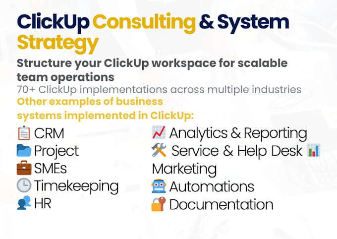 be your clickup consultant and optimize your workspace