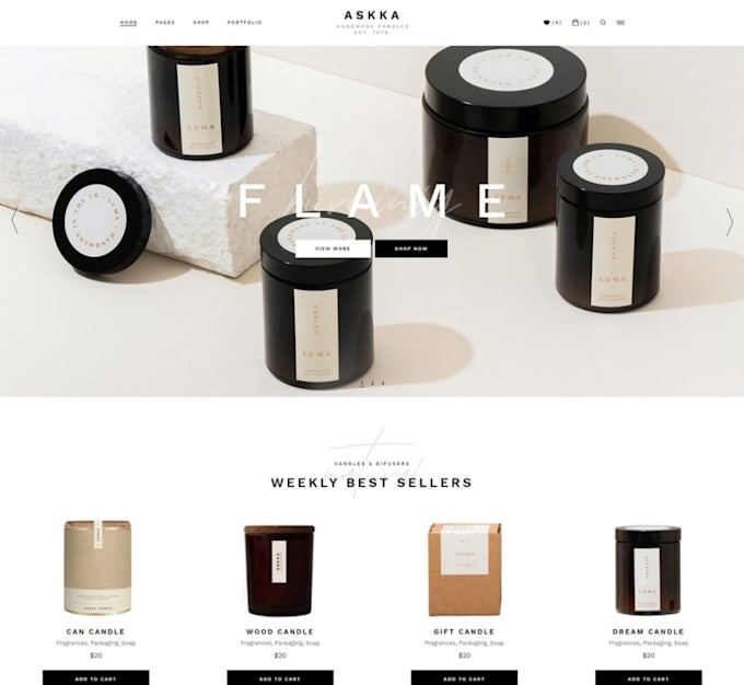 do candle business website