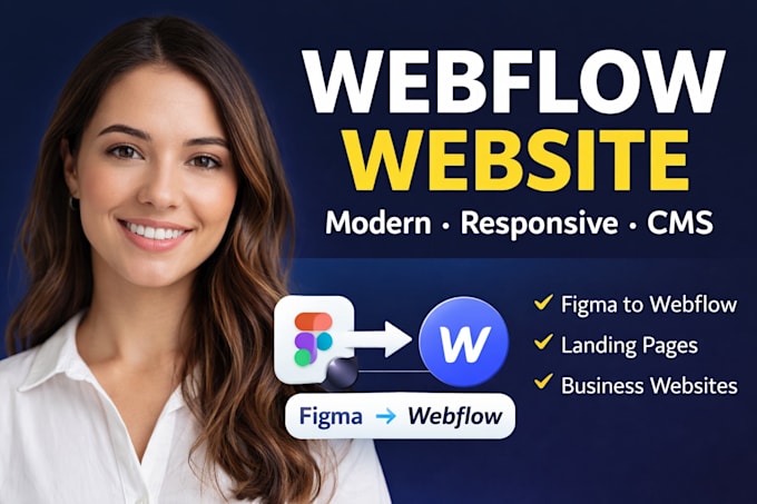 build a webflow website with responsive design and cms