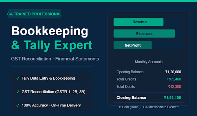 do bookkeeping and tally data entry