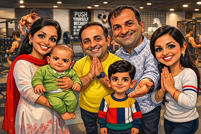 create a custom caricature animated video invitation
