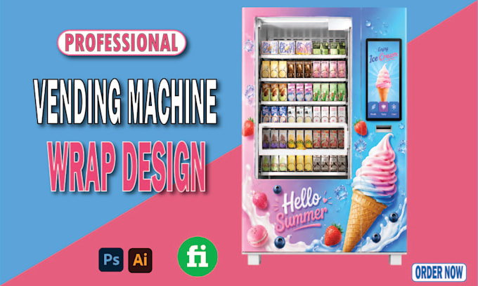 creative and eye catching atm and vending machine wrap design