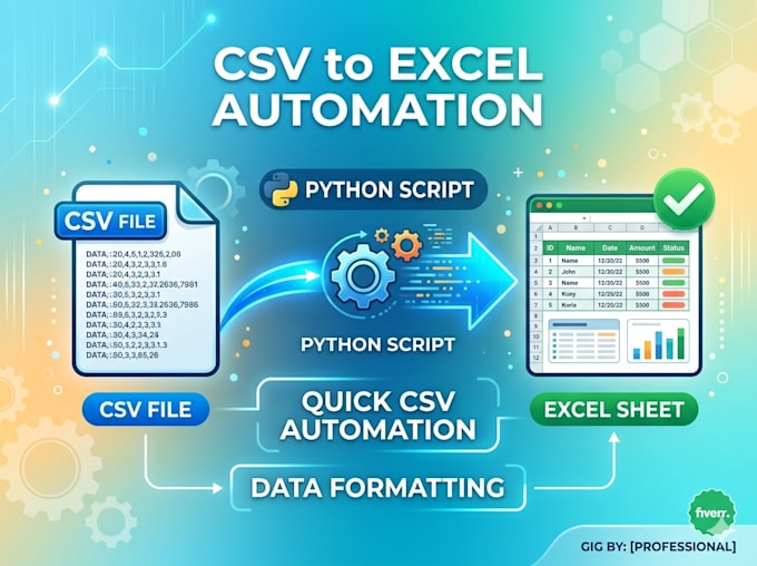 automate CSV to excel workflows using python