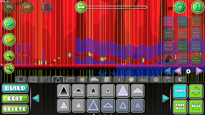 create a geometry dash level