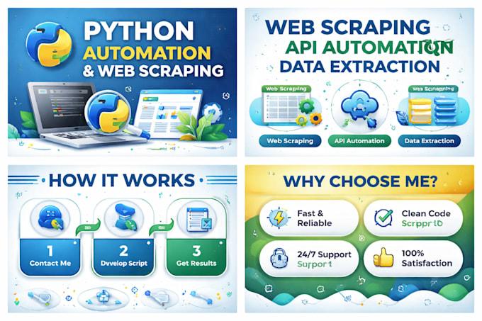 develop python scripts for automation, apis, and web scraping solutions