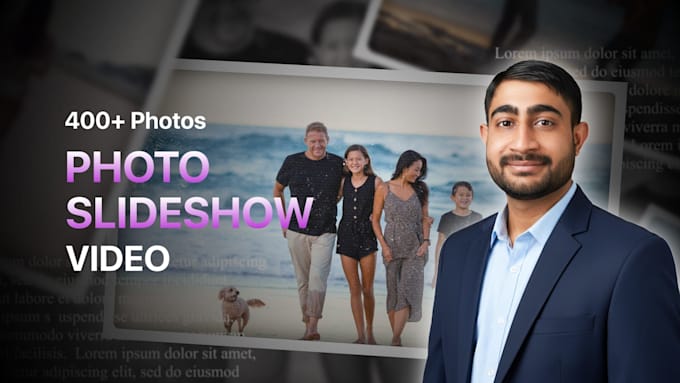 create photo slideshow video for wedding, birthday, memorial