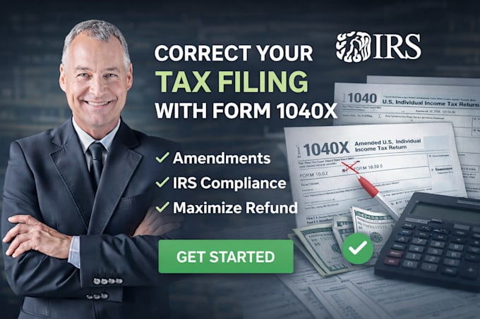 prepare an amended tax return form 1040x to correct mistakes and errors