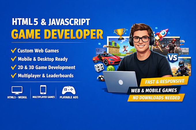 develop a professional HTML5 browser game using javascript and webgl