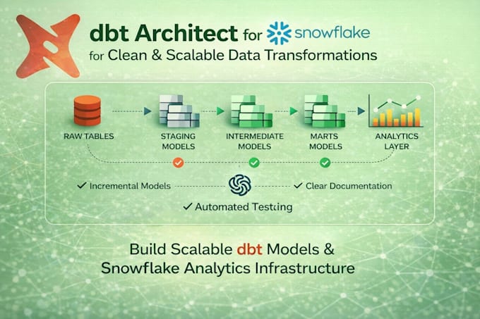 build scalable, production grade dbt architectures, tests and analytics layers