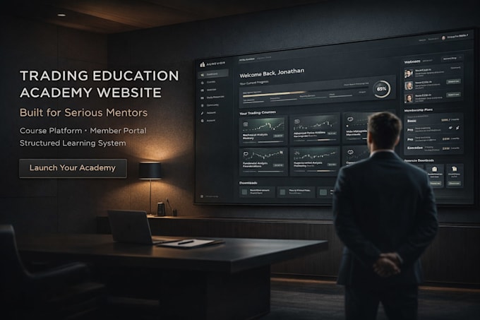 design forex coaching website with client portal and booking system