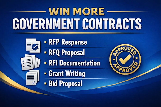 win government contract, bid proposal, grant writing, rfp, rfq, rfi