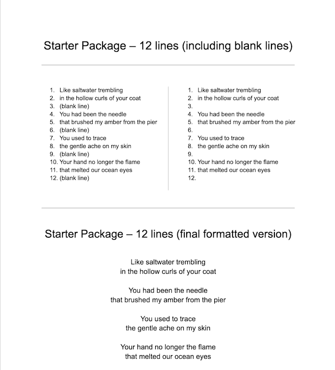 create a unique ai assisted and personalized poem