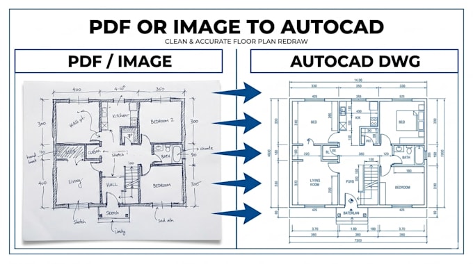 convert pdf or image floor plan to autocad drawing