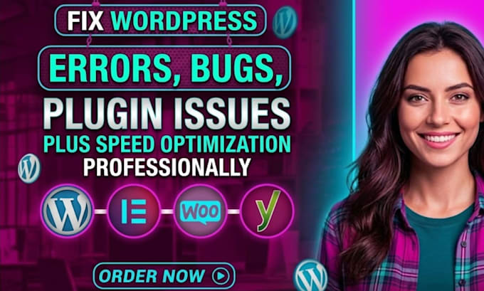 fix wordpress errors elementor woocommerce security speed issues fast bugs fix