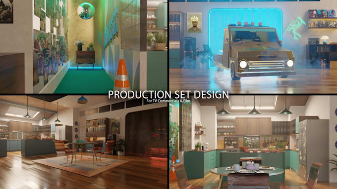 design 3d sets for TV commercials