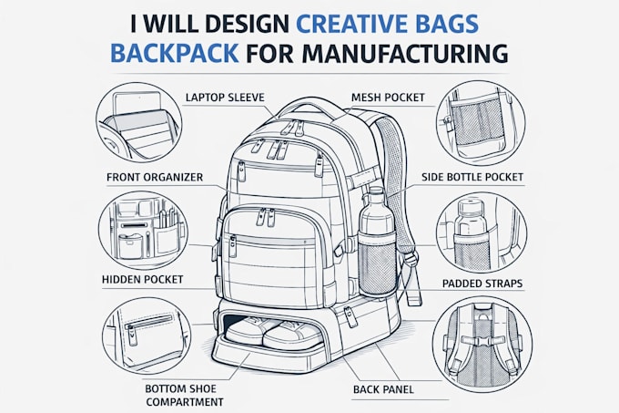 design bag, bag tech pack and backpack, your first prototype sample