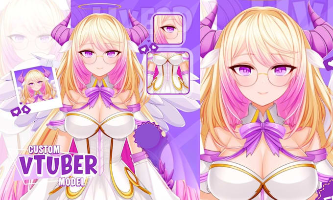 design and rigging high quality live2d vtuber model 2d nsfw vtuber anime live2d