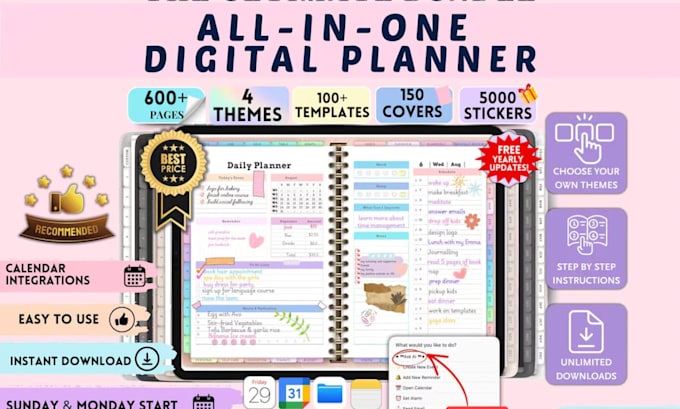 design digital planner etsy digital product