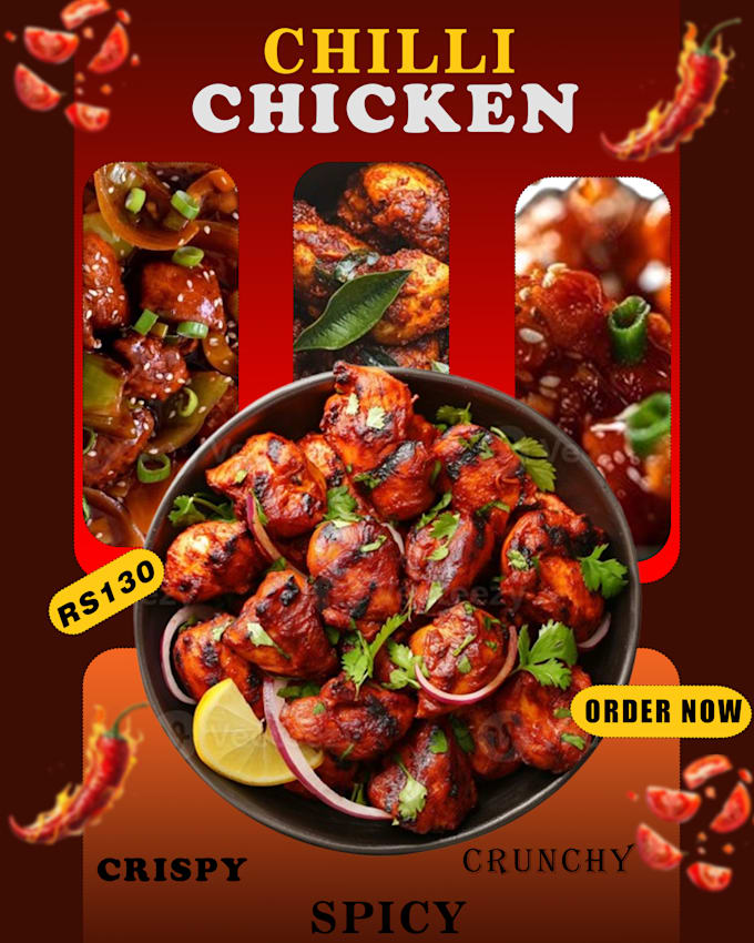 create stunning food advertisement poster for your cafe