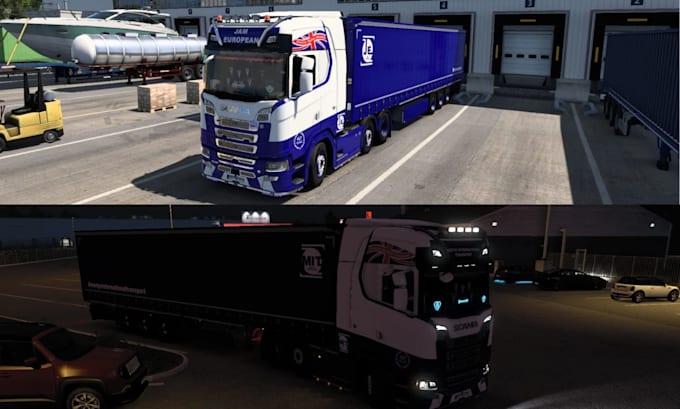 create ets 2 and ats skin and trucks, ets trailer, ats map